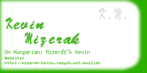 kevin mizerak business card